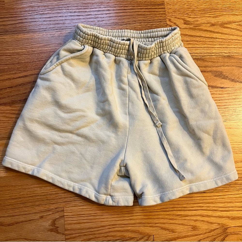 ONA pale sage green shorts size XS